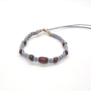 Handmade Hemp Bracelet Light Blue 2